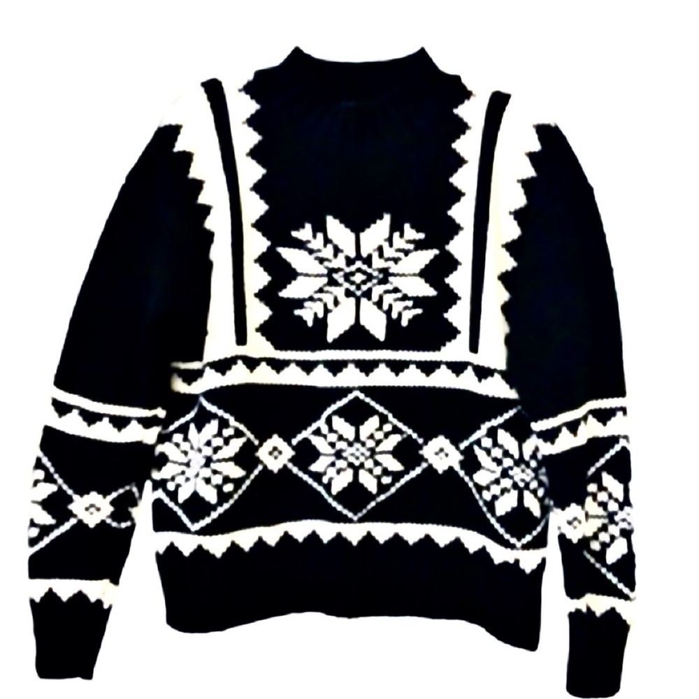 Ossi Vintage Skiwear Christmas Holiday Knit Sweater Size Medium